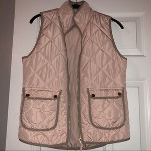Pink and tan vest